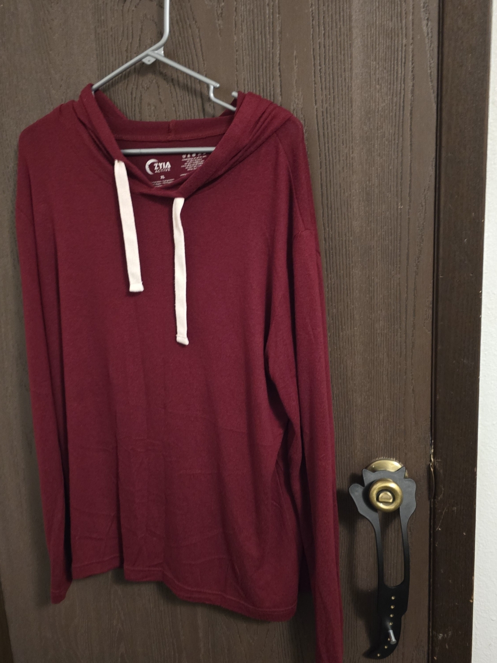 ZYIA Active Burgundy Crewneck Hoodie Sweater